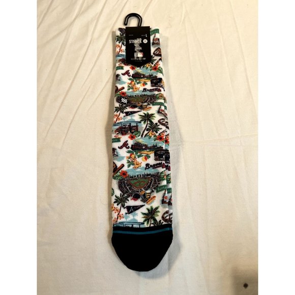 Stance Other - Stance Atlanta Braves Crew Socks Adult Large 9-13 Multicolor NWT